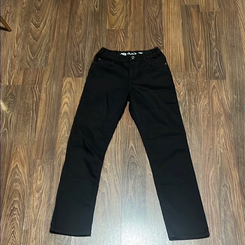 Black Straight-Leg Pants
